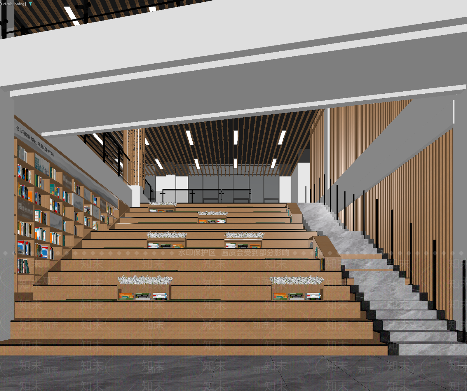 现代图书馆3D模型下载【ID:1213928310】