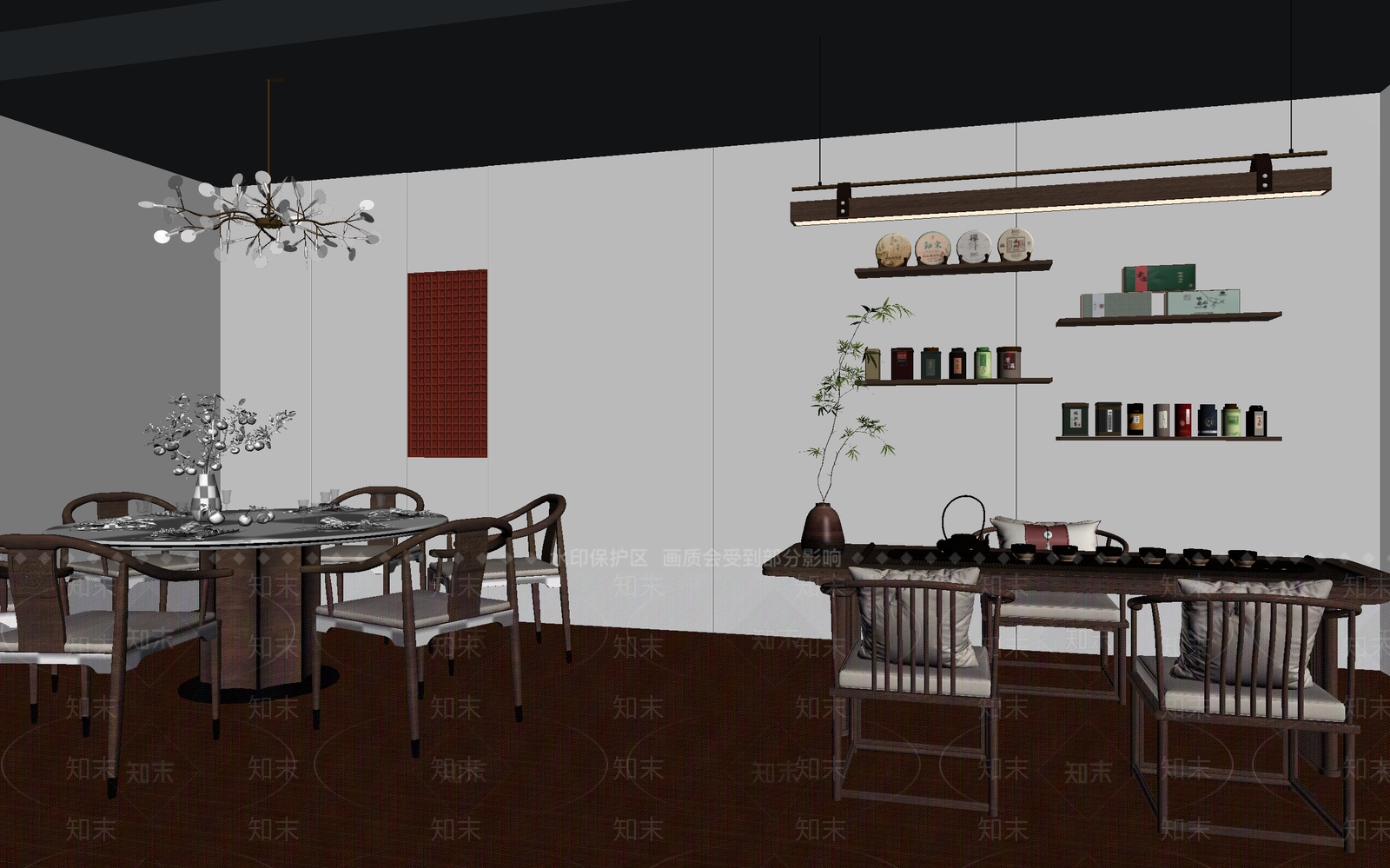 现代茶馆3D模型下载【ID:1214455903】