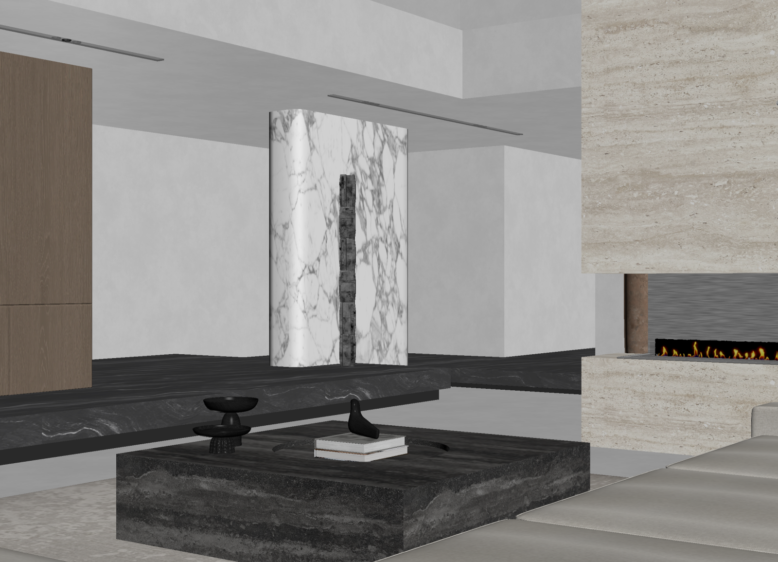 现代挑空客厅3D模型下载【ID:1222067887】