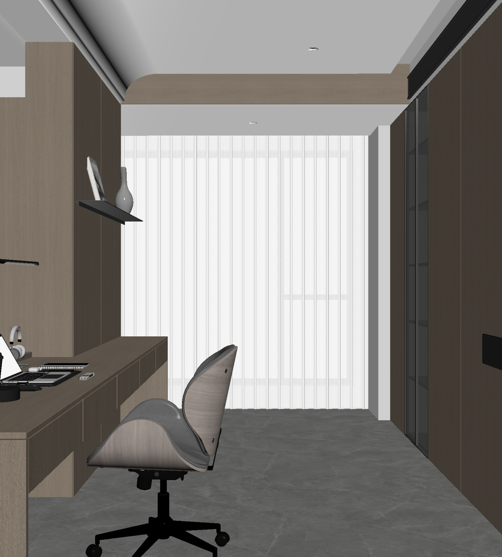 现代书房3D模型下载【ID:1222012167】