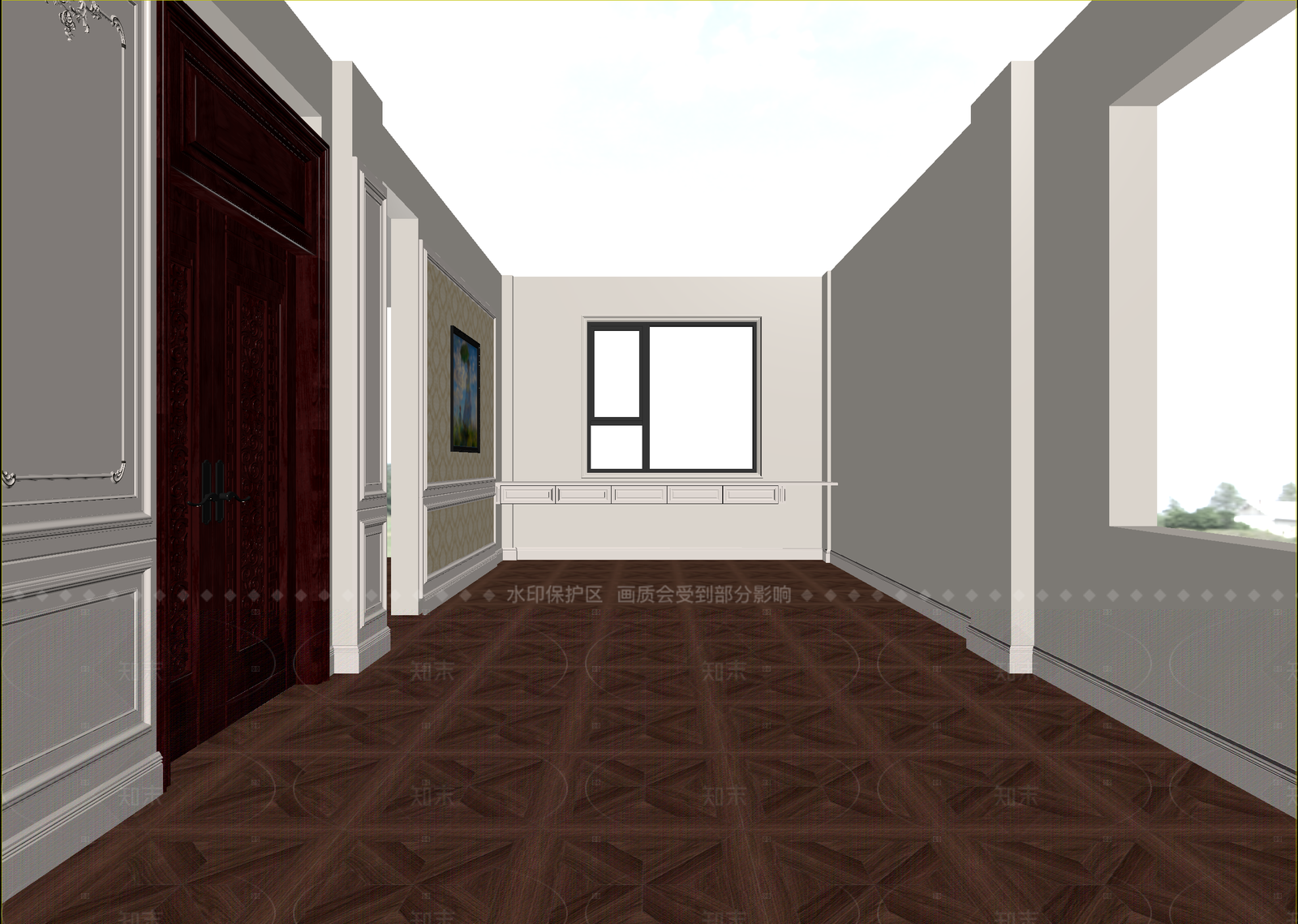 欧式古典玄关3D模型下载【ID:1214595939】