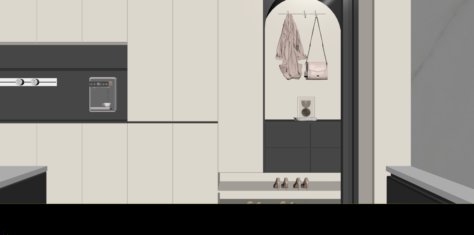 现代玄关3D模型下载【ID:1221486401】