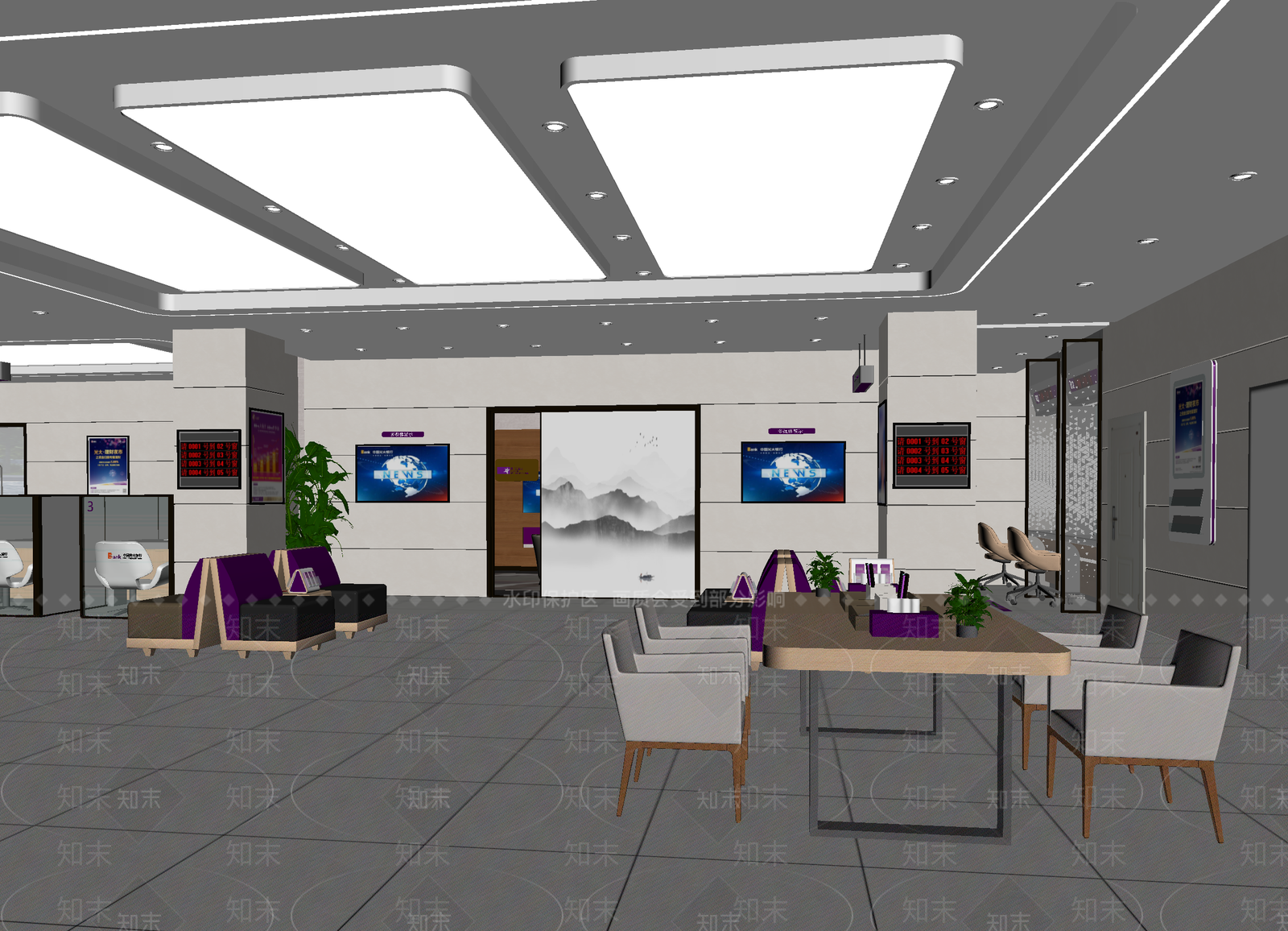 现代售楼处3D模型下载【ID:1214338565】