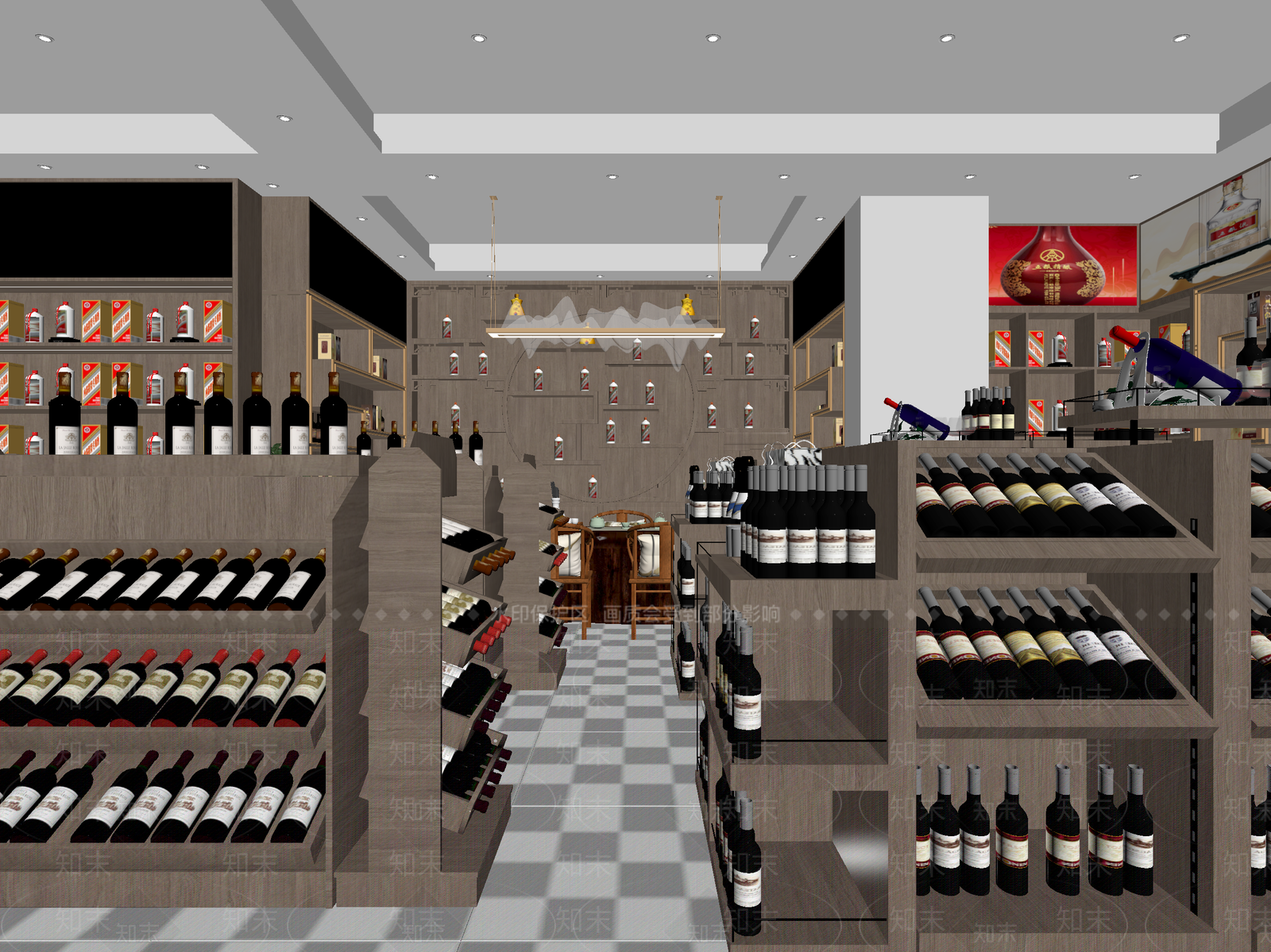新中式酒馆3D模型下载【ID:1214099855】