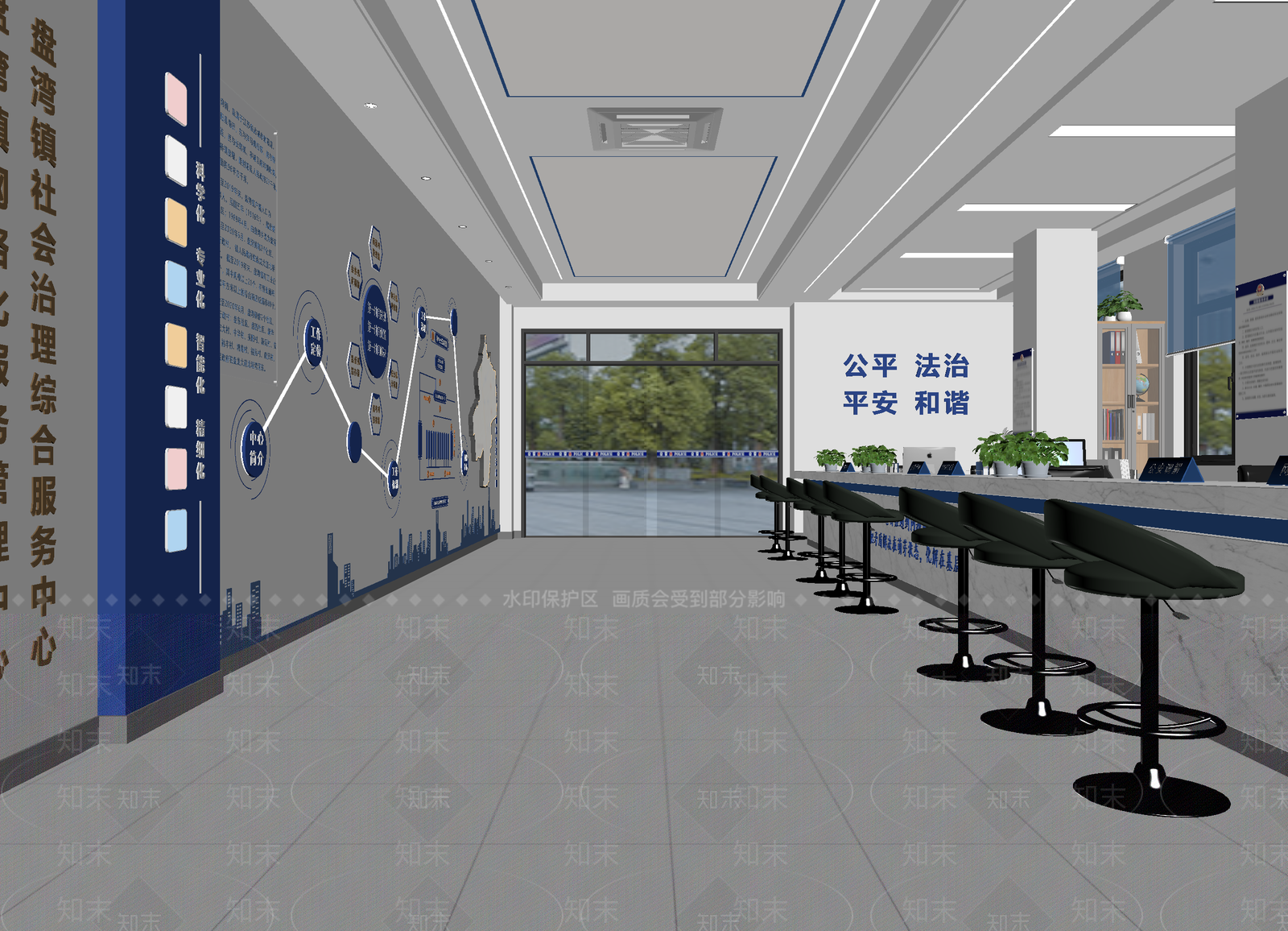 现代服务中心3D模型下载【ID:1214110335】