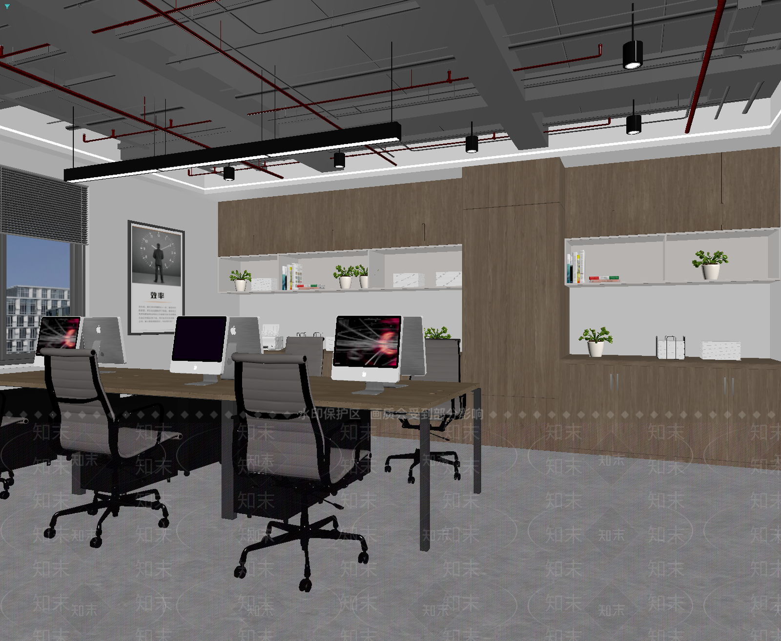 现代办公区3D模型下载【ID:1215006602】