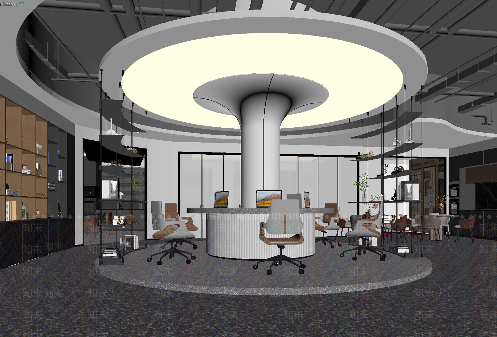 办公大厅3D模型下载【ID:1213982316】