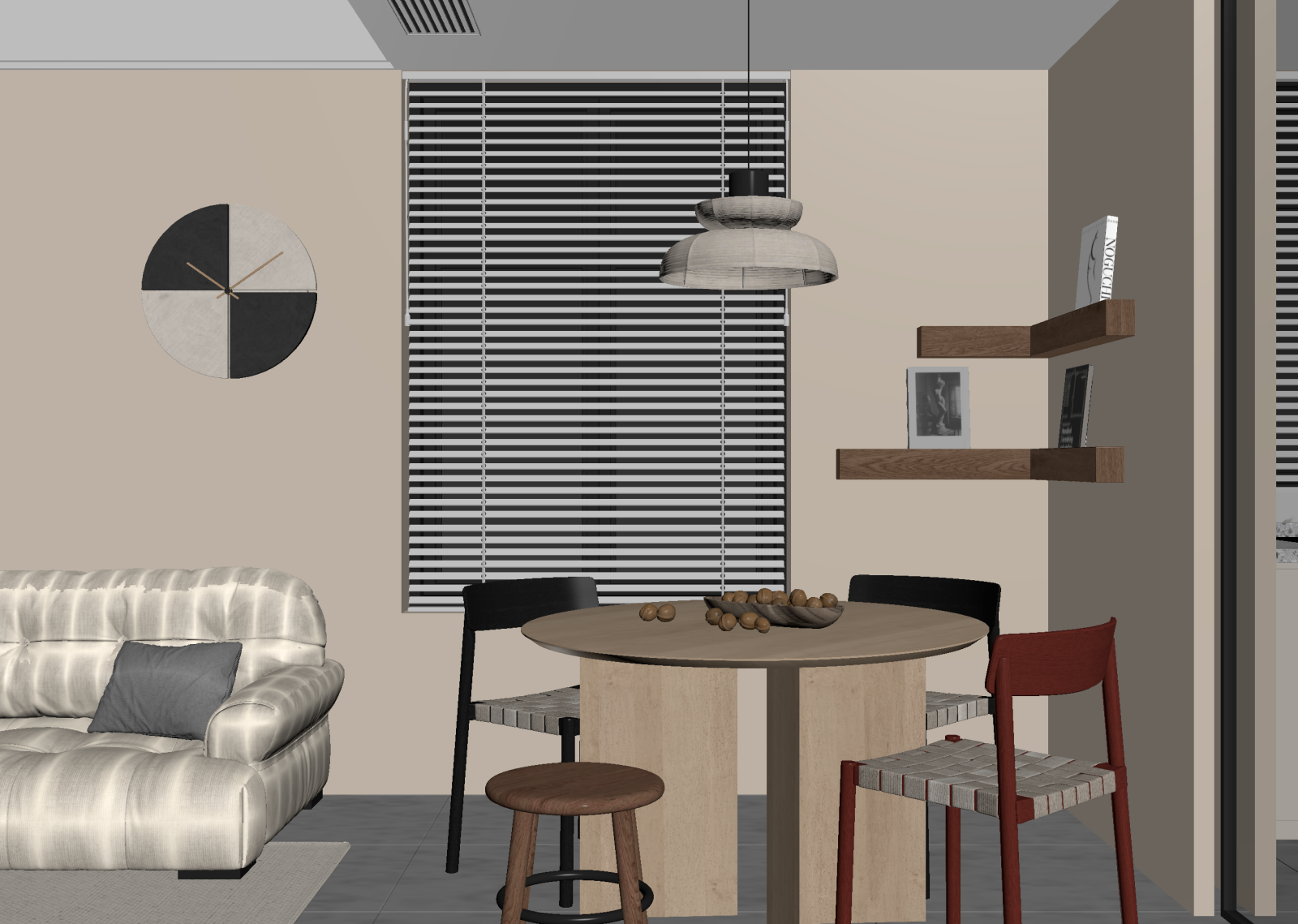 现代客餐厅3D模型下载【ID:1222080530】