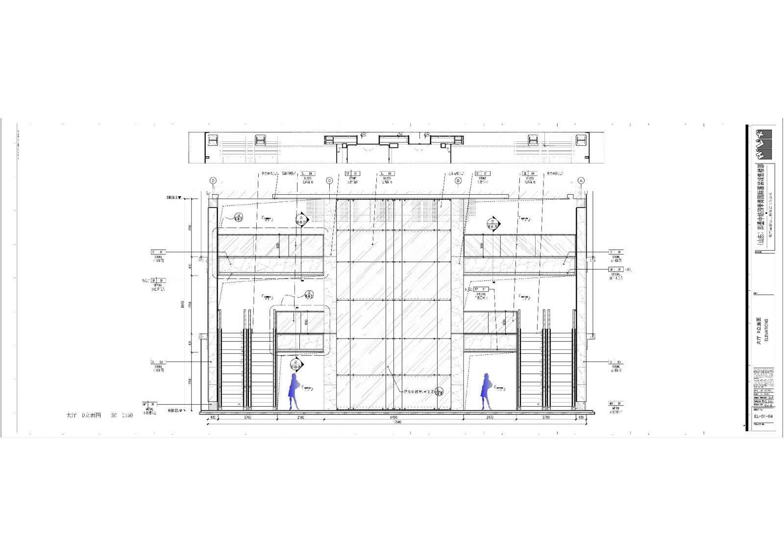 中纺四季青国际服装城售楼部cad施工图下载【ID:731309685】