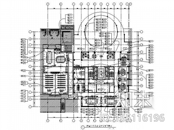 [浙江]某酒店四层会议室设计施工图cad施工图下载【ID:165116196】