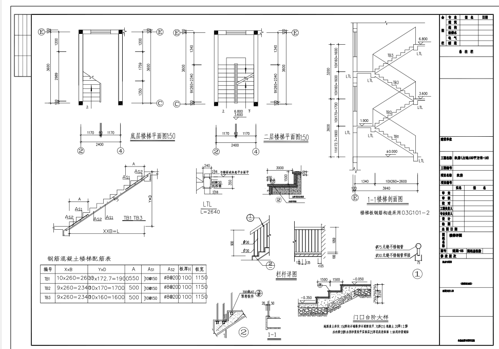 3层新农村独栋别墅自建房建筑cad施工图下载【ID:149863152】