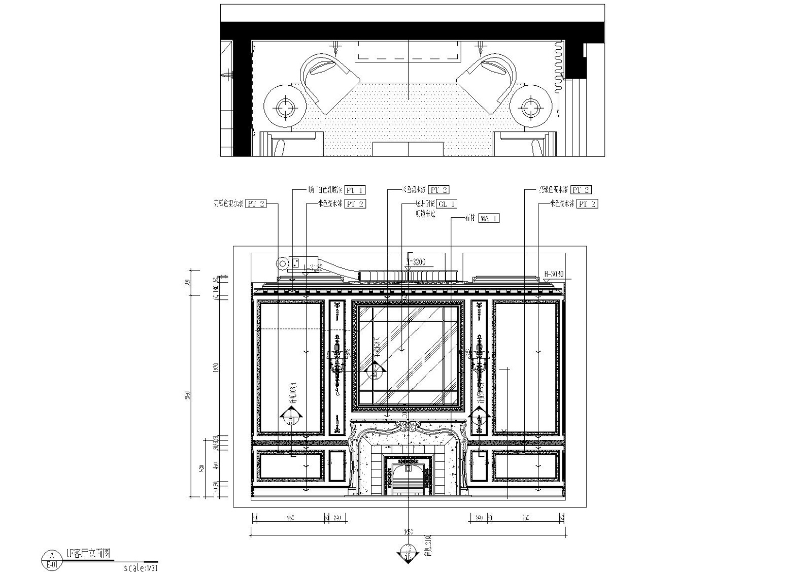 [上海]-昆山国润C型别墅住宅施工图+效果图cad施工图下载【ID:160060188】