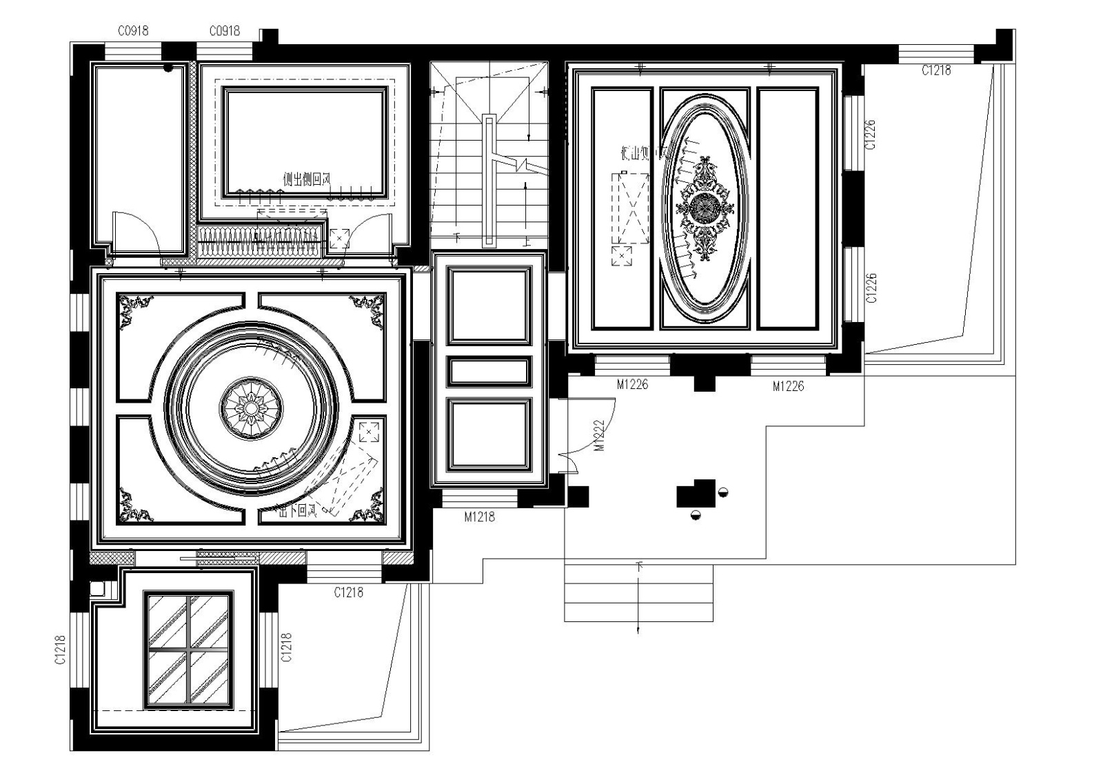 [上海]-昆山国润C型别墅住宅施工图+效果图cad施工图下载【ID:160060188】