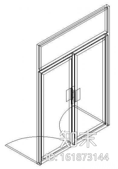 门CAD模型图块cad施工图下载【ID:161873144】