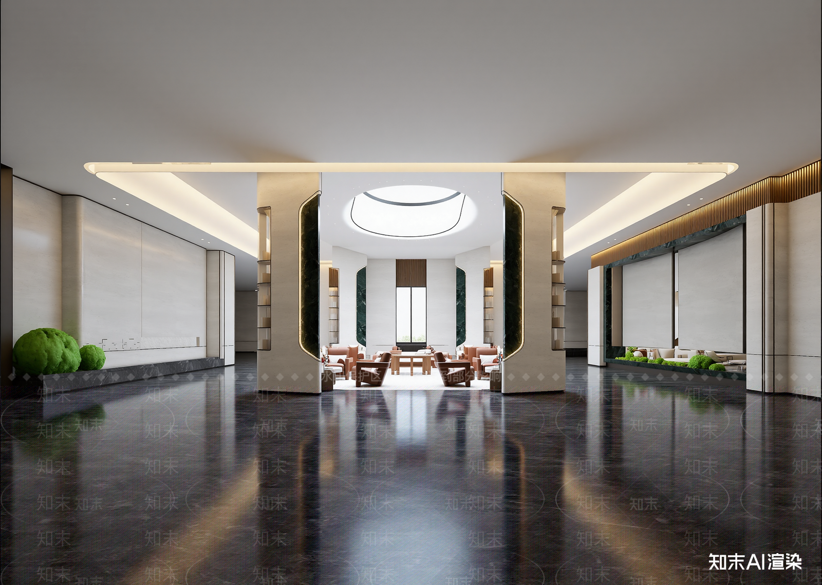 现代酒店大堂3D模型下载【ID:1215038199】