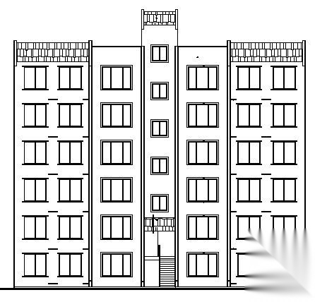 某市汽车运输总公司拆迁安置房建筑方案图cad施工图下载【ID:149852149】