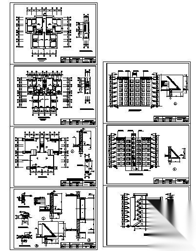 某市汽车运输总公司拆迁安置房建筑方案图cad施工图下载【ID:149852149】