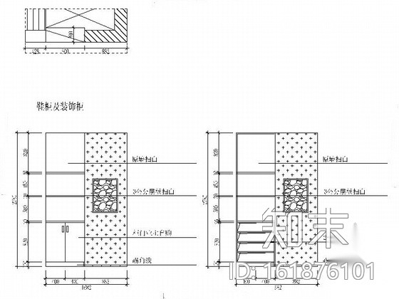 [江西]名人雅居三居室室内设计CAD施工图（含效果）施工图下载【ID:161876101】