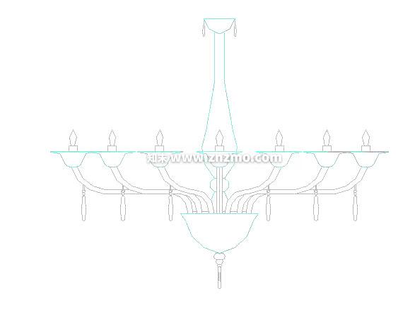 吊灯cad施工图下载【ID:178769152】