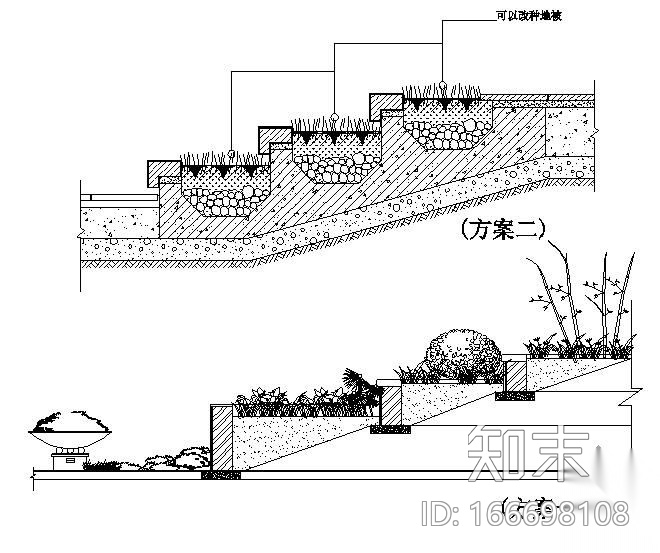 某工商局景观设计方案cad施工图下载【ID:166698108】