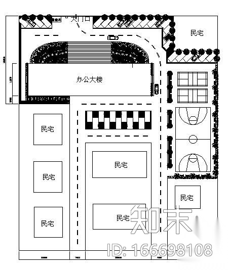 某工商局景观设计方案cad施工图下载【ID:166698108】