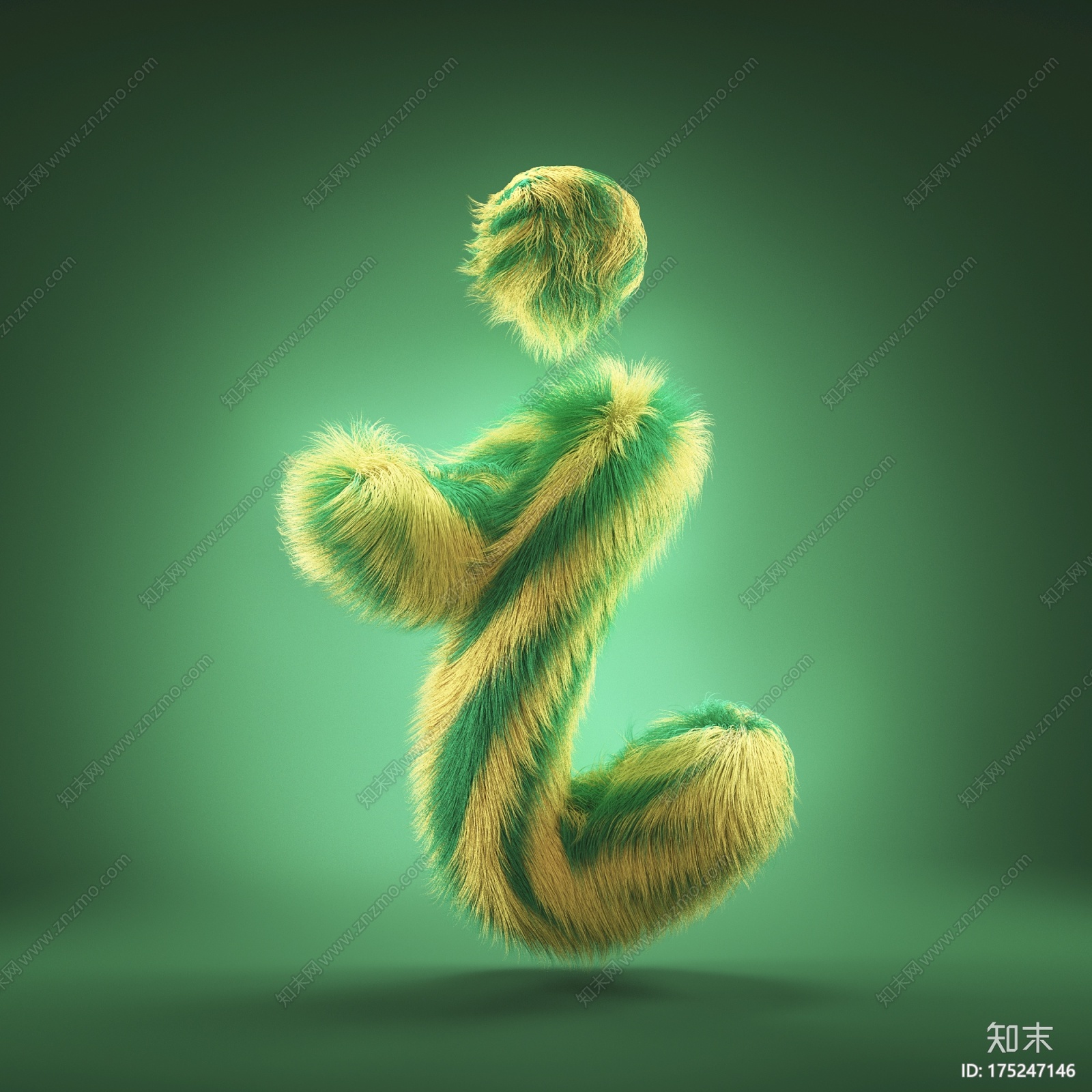 毛绒字母iCG模型下载【ID:175247146】