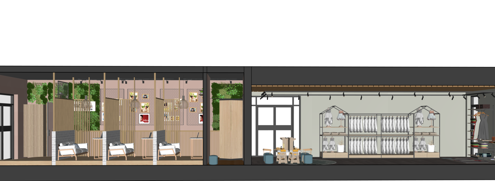 现代婚纱摄影店SU模型下载【ID:1216070072】
