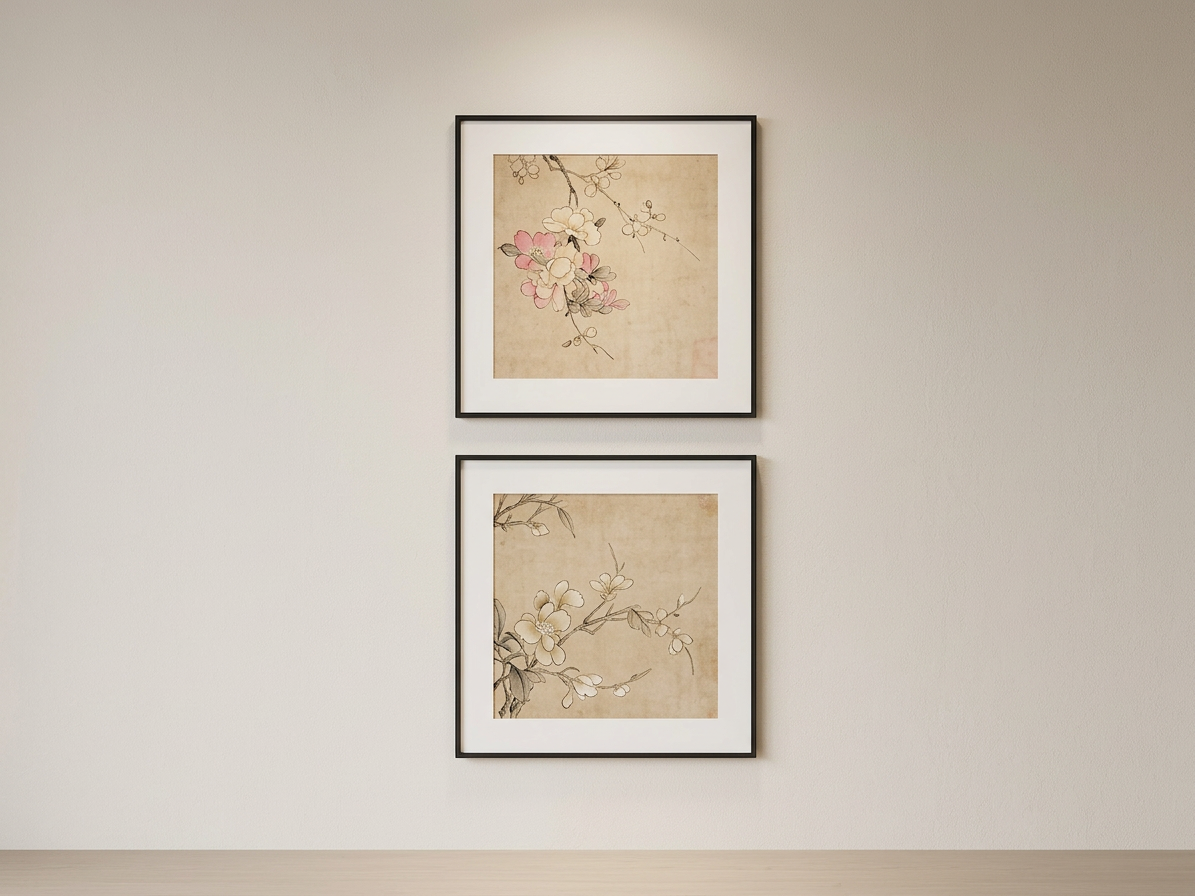 新中式挂画组合SU模型草图