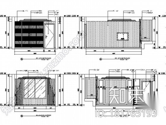 [苏州]浪漫精品欧式设计风格四居室室内装修施工图cad施工图下载【ID:181765193】