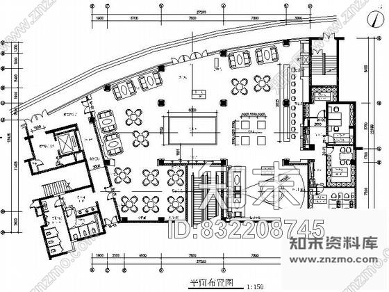某售楼室内装修平面图施工图下载【ID:832208745】