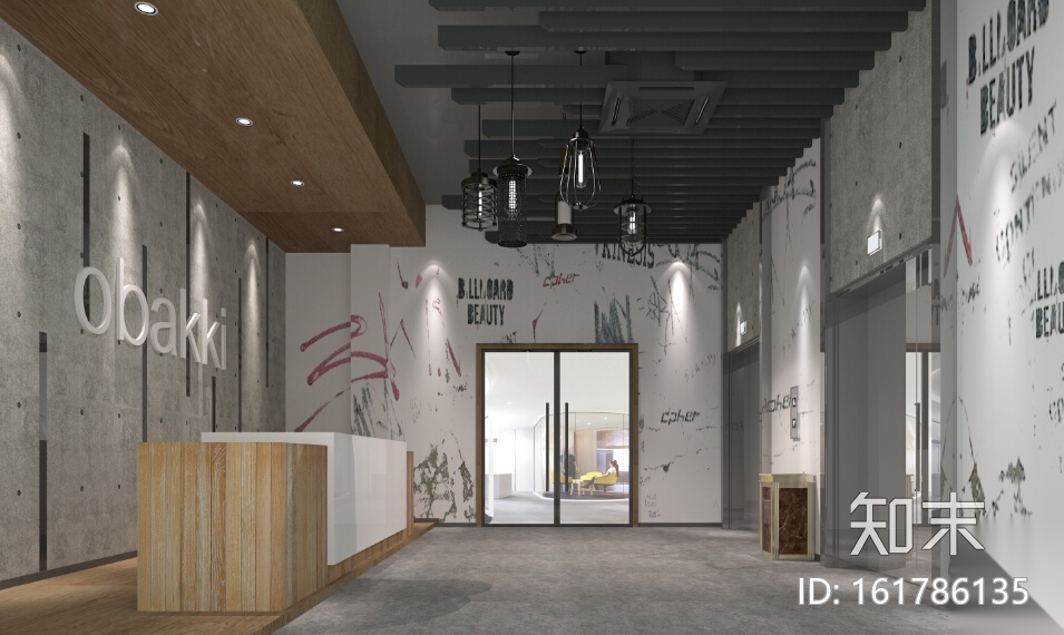 [浙江]简约时尚活力办公空间设计施工图（含效果图）cad施工图下载【ID:161786135】