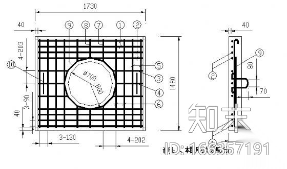 电缆井制作大样图cad施工图下载【ID:166357191】