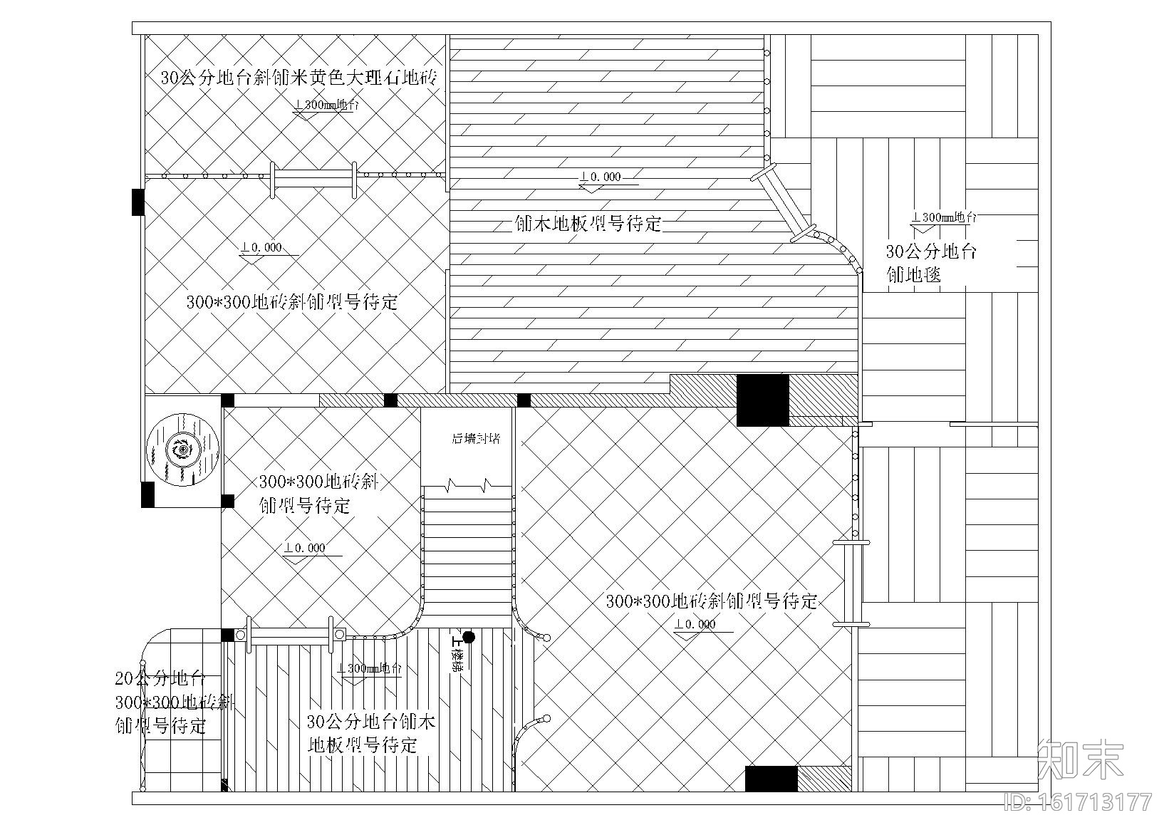 [上海]曲阳好人家专卖店一楼装饰设计施工图cad施工图下载【ID:161713177】