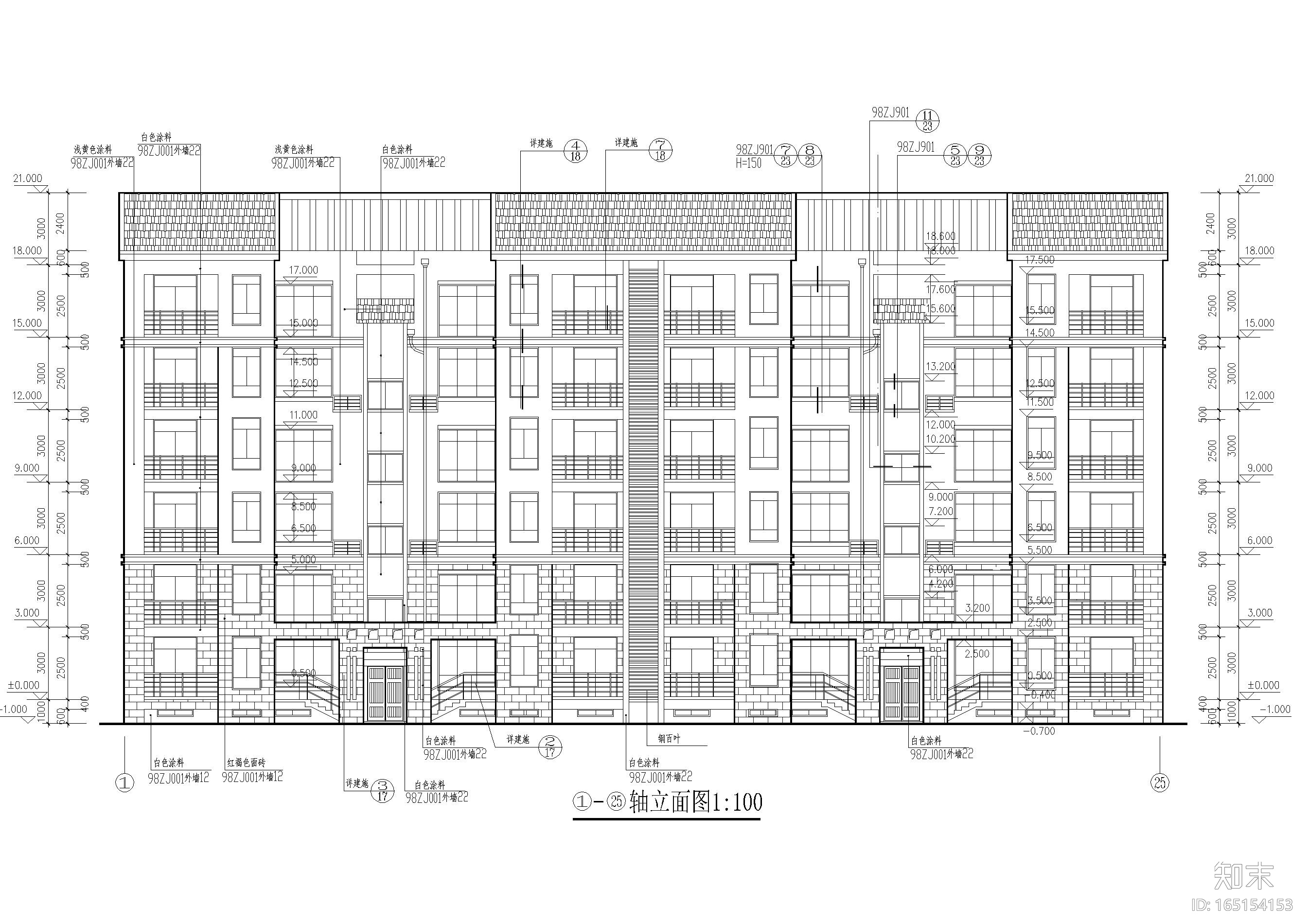 某六层复式居民楼建筑扩初图施工图下载【ID:165154153】