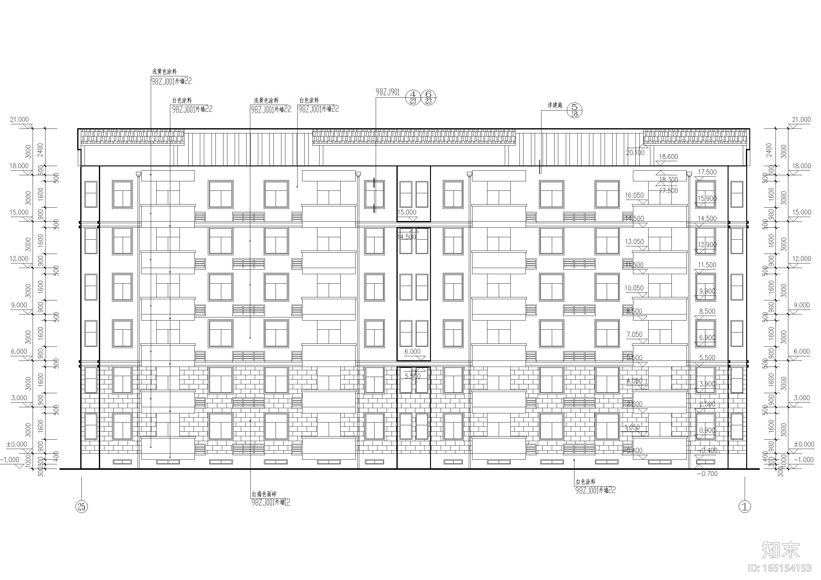 某六层复式居民楼建筑扩初图施工图下载【ID:165154153】