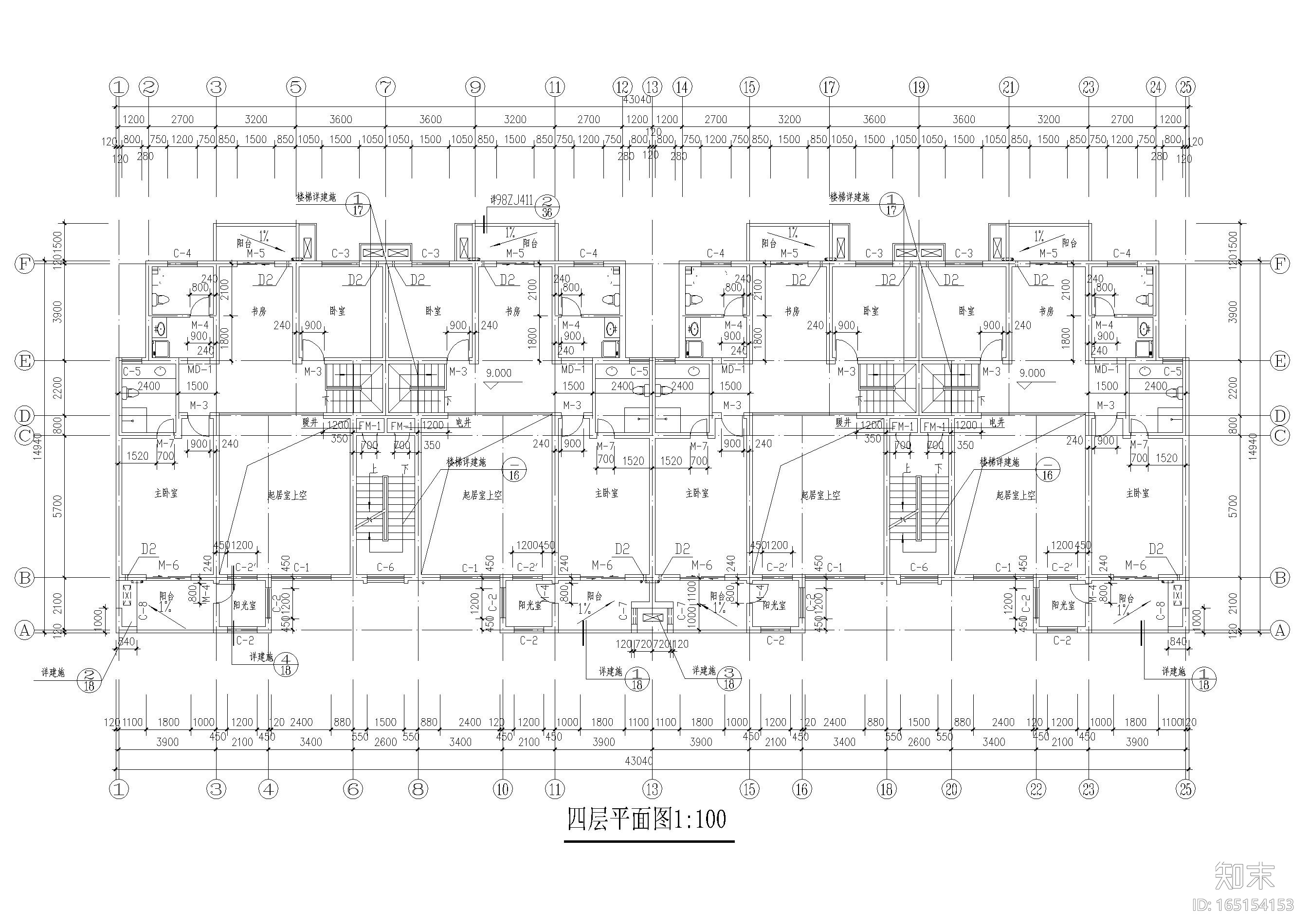 某六层复式居民楼建筑扩初图施工图下载【ID:165154153】