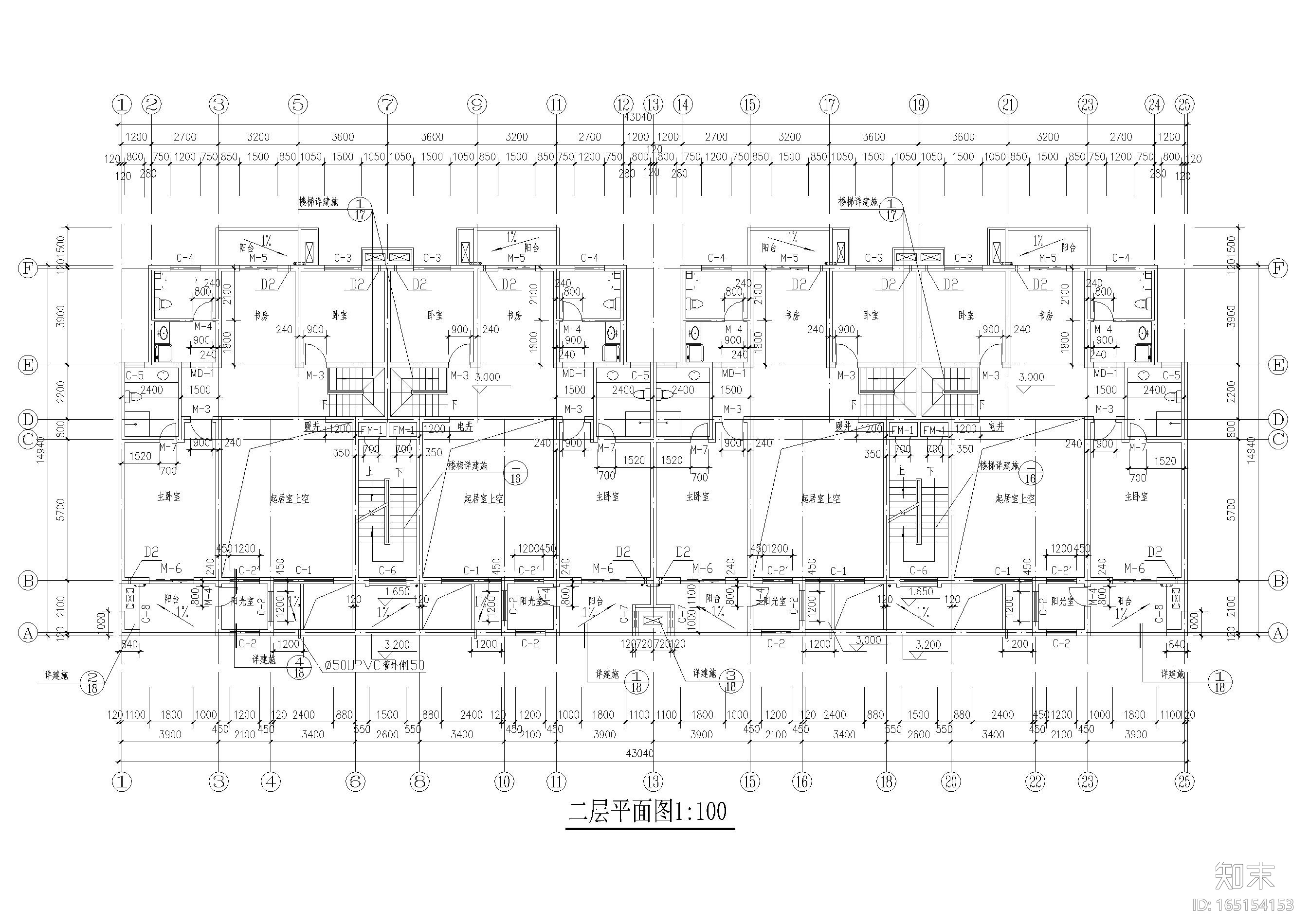 某六层复式居民楼建筑扩初图施工图下载【ID:165154153】