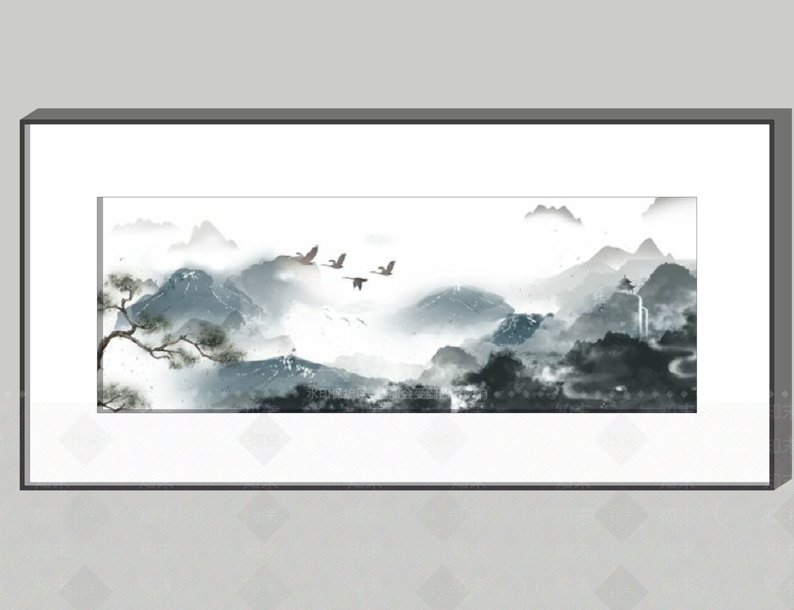 新中式装饰画SU模型下载【ID:172580154】