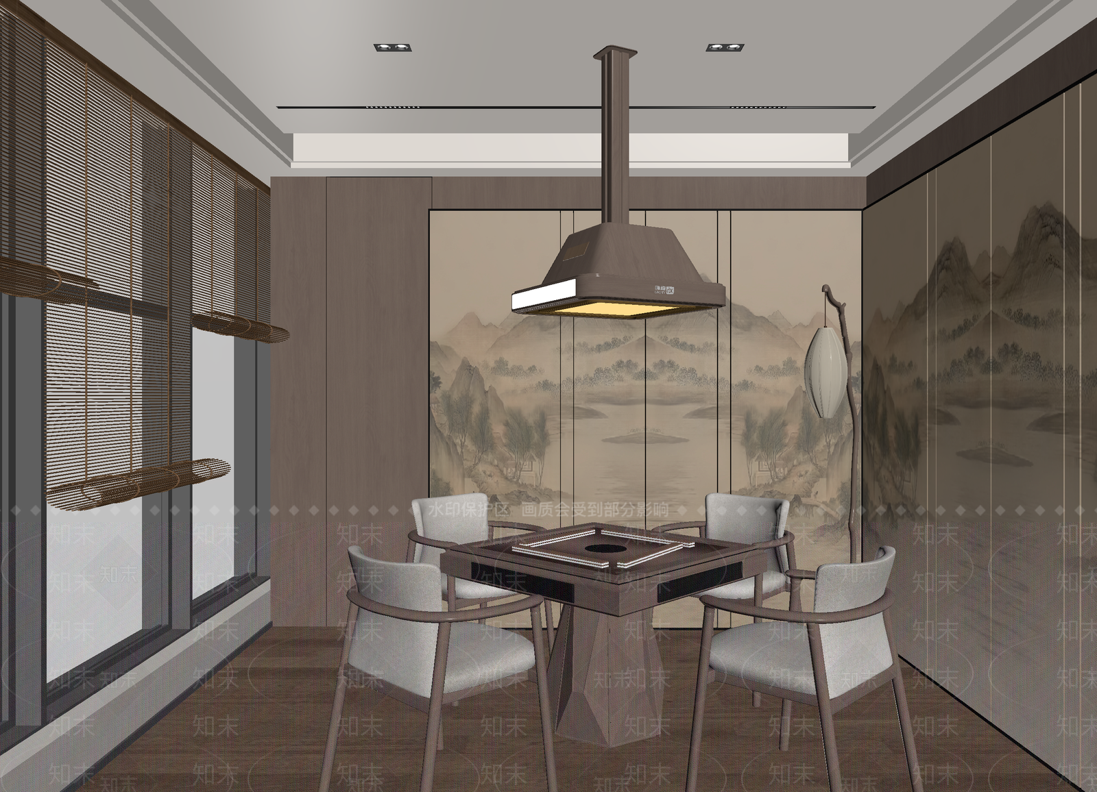 新中式火锅店3D模型下载【ID:1215194732】