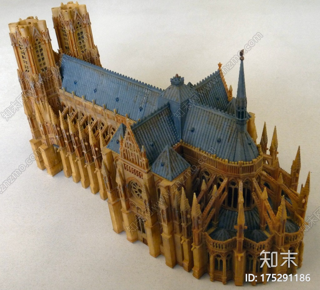 巴黎圣母院3d打印模型下载【ID:175291186】