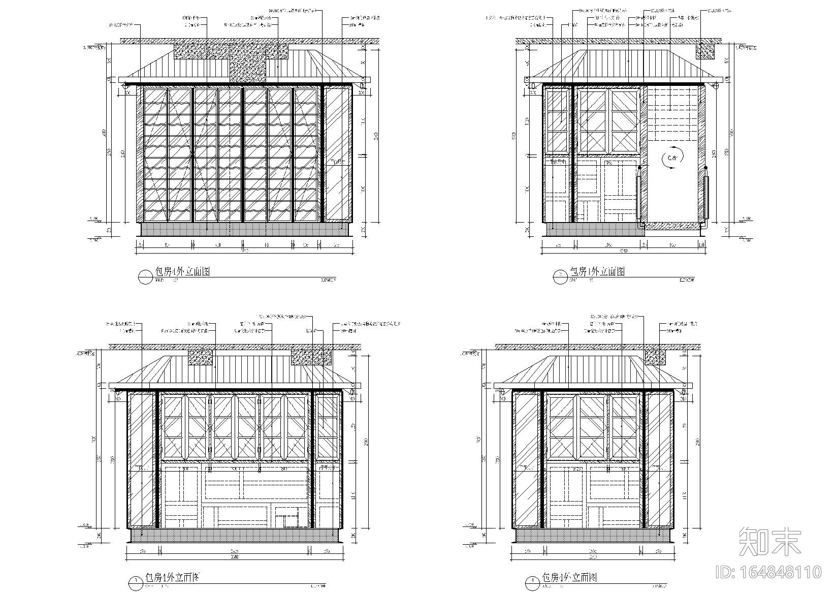 [广东]-榕树里复古餐厅施工图+效果图+电气cad施工图下载【ID:164848110】