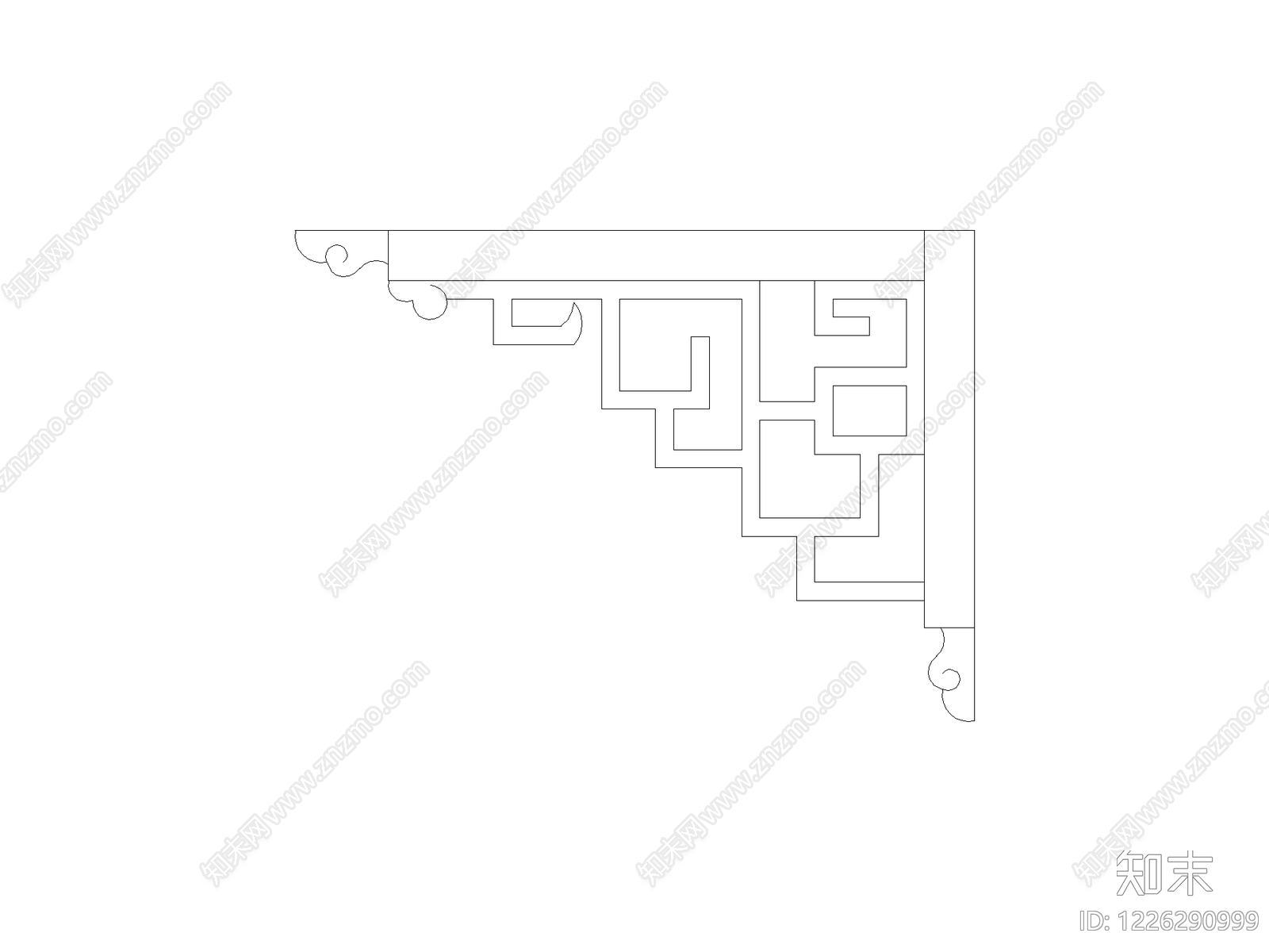 挑檐装饰构件CAD图纸