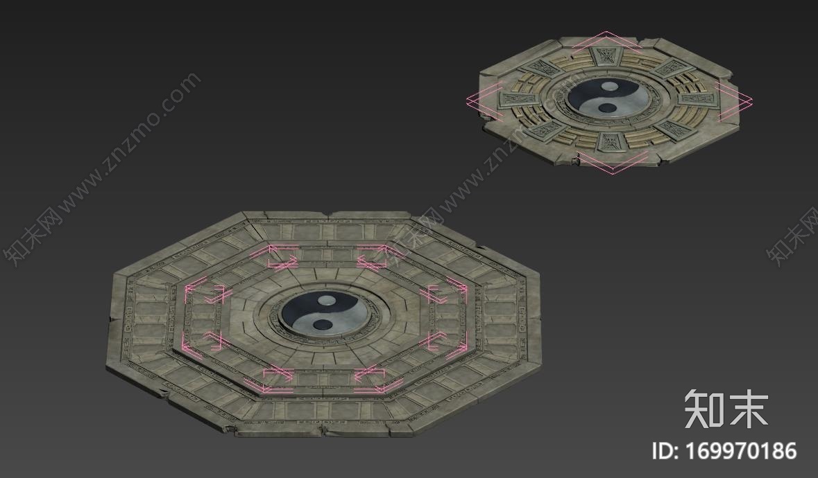 八卦盘地表八卦阵CG模型下载【ID:169970186】