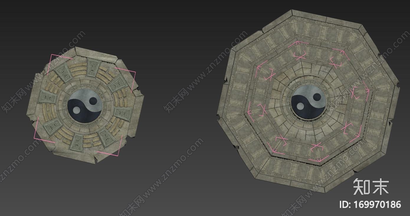 八卦盘地表八卦阵CG模型下载【ID:169970186】