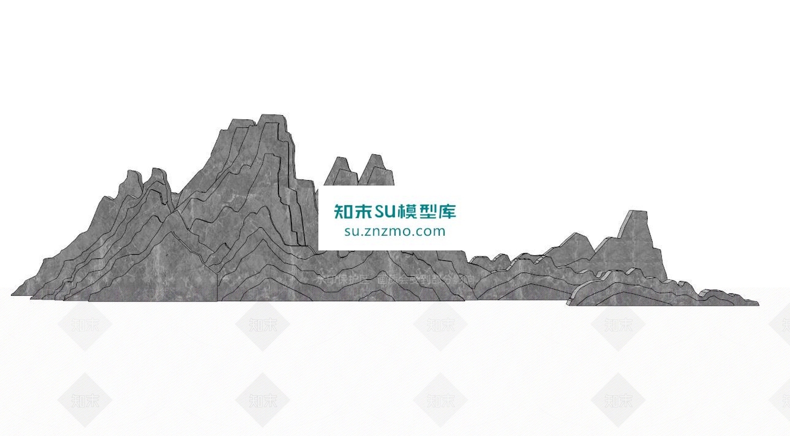 景观片石SU模型下载【ID:163191289】