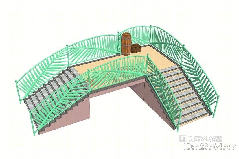 景观桥SU模型下载【ID:723784757】
