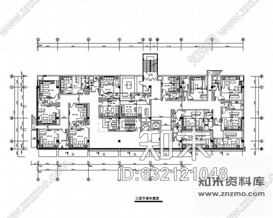 某五层国际俱乐部平面图cad施工图下载【ID:632121048】