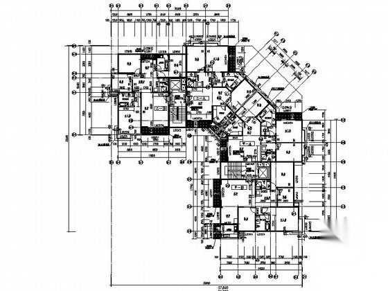 [西安]某居住区十二层转角住宅楼建筑方案图cad施工图下载【ID:167493133】