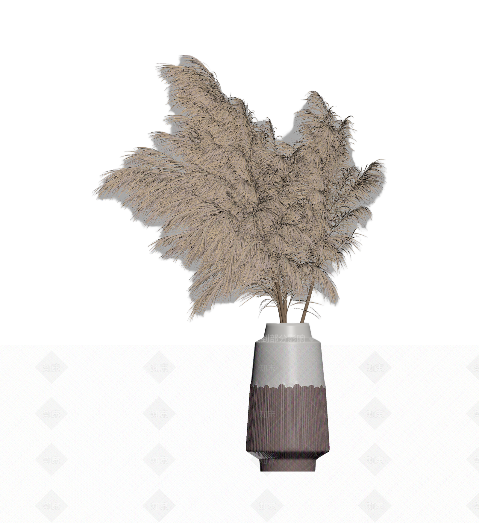 带花瓶芦苇装饰3D模型下载【ID:1205544329】