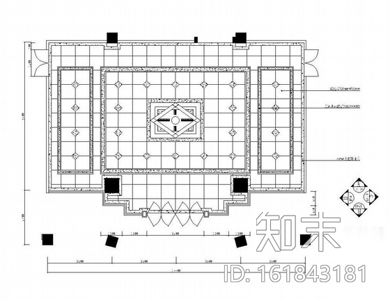 某办公楼大厅装修图cad施工图下载【ID:161843181】